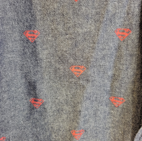 Superman Short Sleeved Button Up Patterned Shirt - Picture 2 of 8